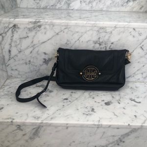 Tory Burch black flap crossbody